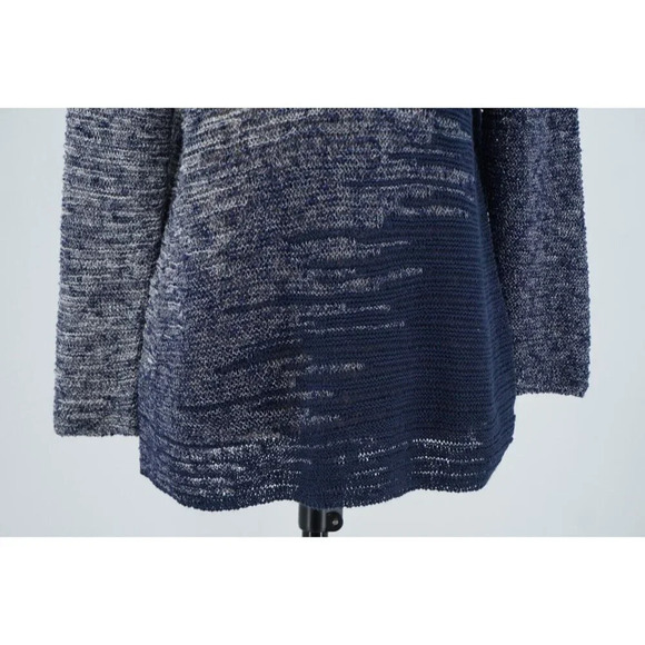 Lucky Brand Women Knit Top Small Blue White Long Sleeve Lightweight Round Neck - Picture 5 of 8